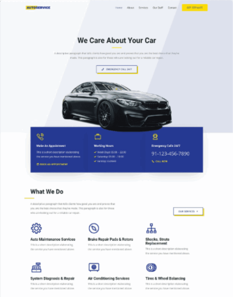 Katalog Desain Website 57 bengkel 4