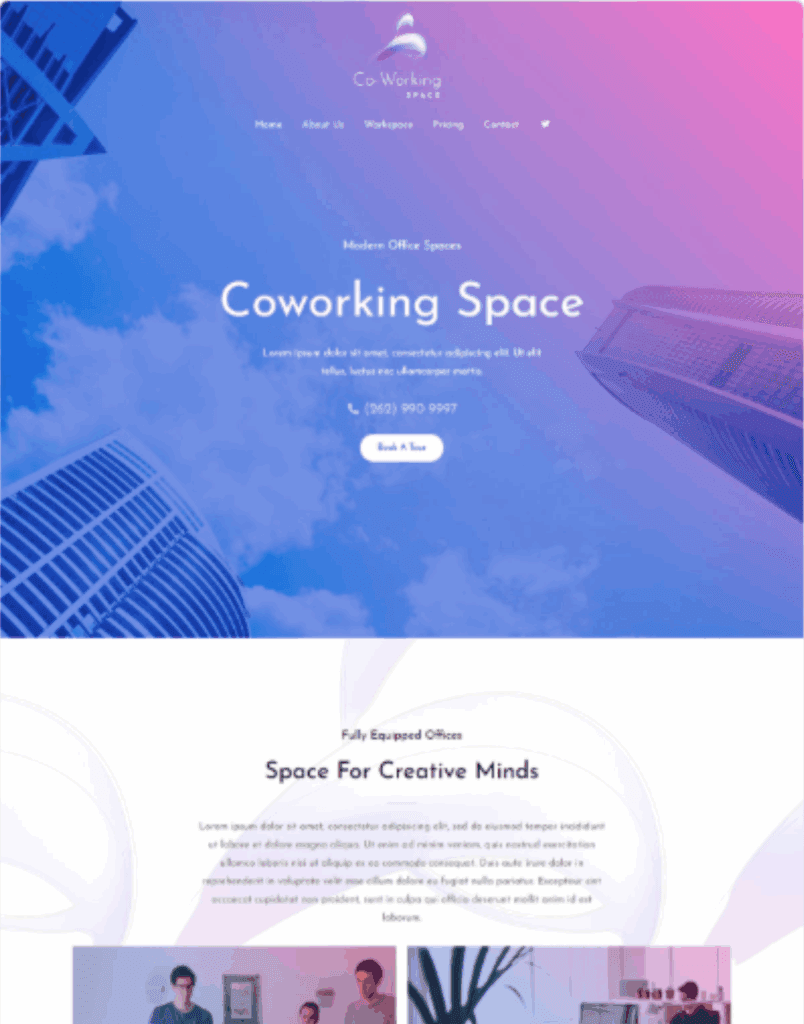 Katalog Desain Website 6 co working space