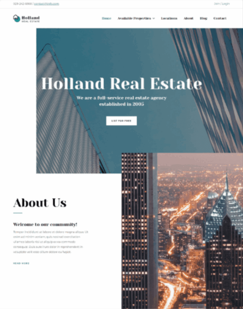 Katalog Desain Website 47 properti 2